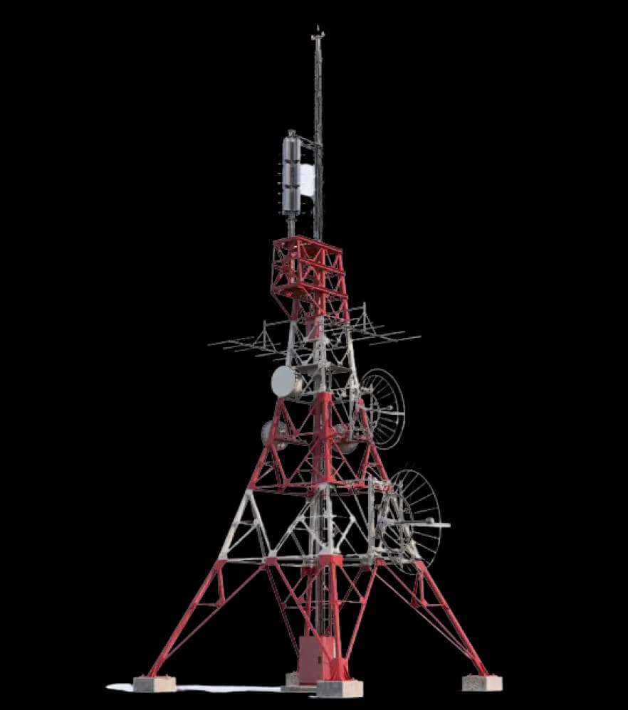 Torre de Telecomunicaciones con batería estacionaria